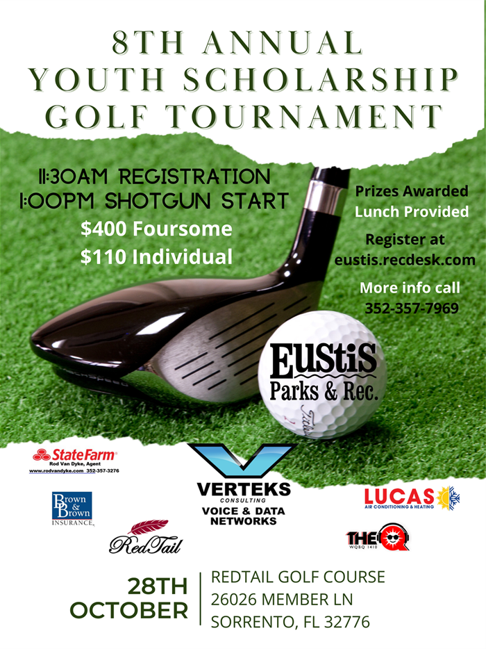 8th Annual Youth scholarship golf tournament Flier.png