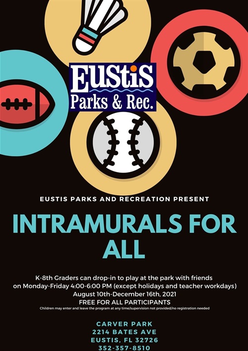 Intramurals for All Poster Fall 2021