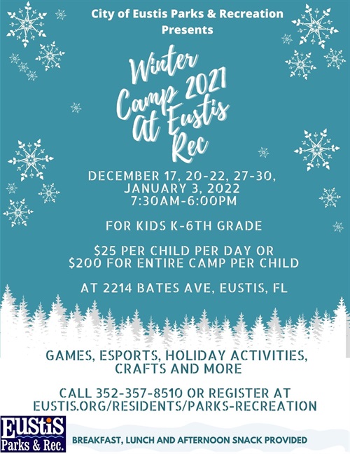 Winter Camp 2021 Flyer with info