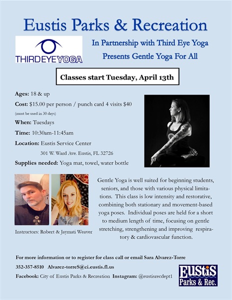 Yoga in the park flyer 2021