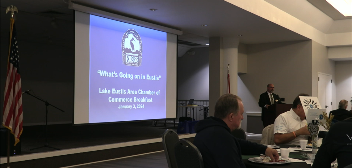 Image of Tom's State of the City Presentation at the Jan 2024 Chamber Breakfast