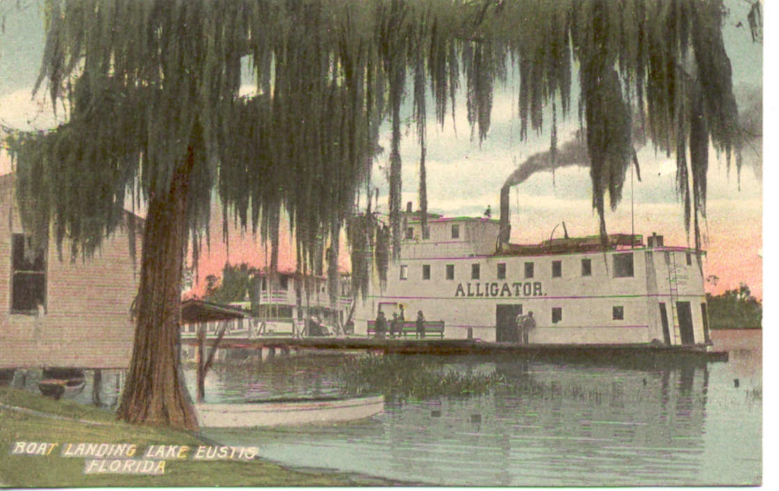 historic photo of a large Steamboat in Lake Eustis