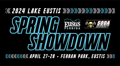 Lake Eustis Spring Showdown Drag Boat Races will be April 27-28. 2024 in Ferran Park