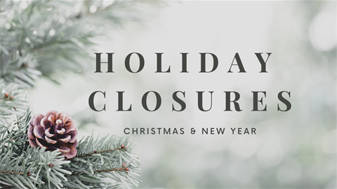 Holiday CLosures 2022 winter image