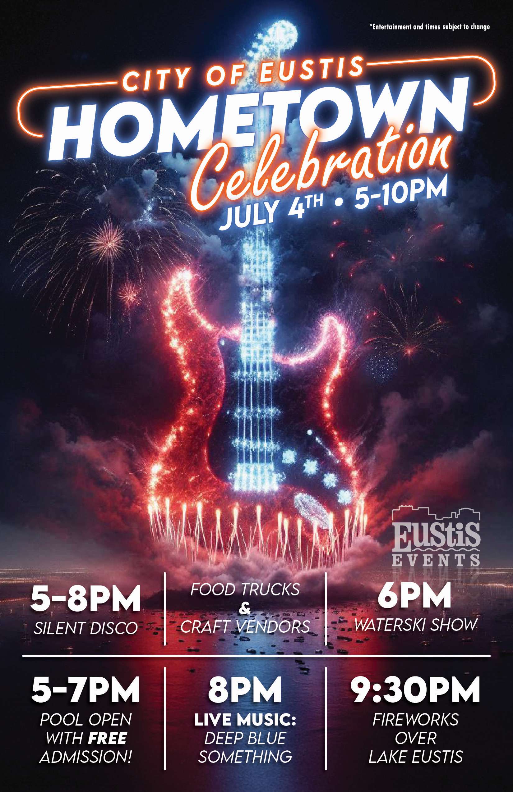 The Hometown Celebration will be on July 4 from 5 - 10 p.m. in Ferran Park.
