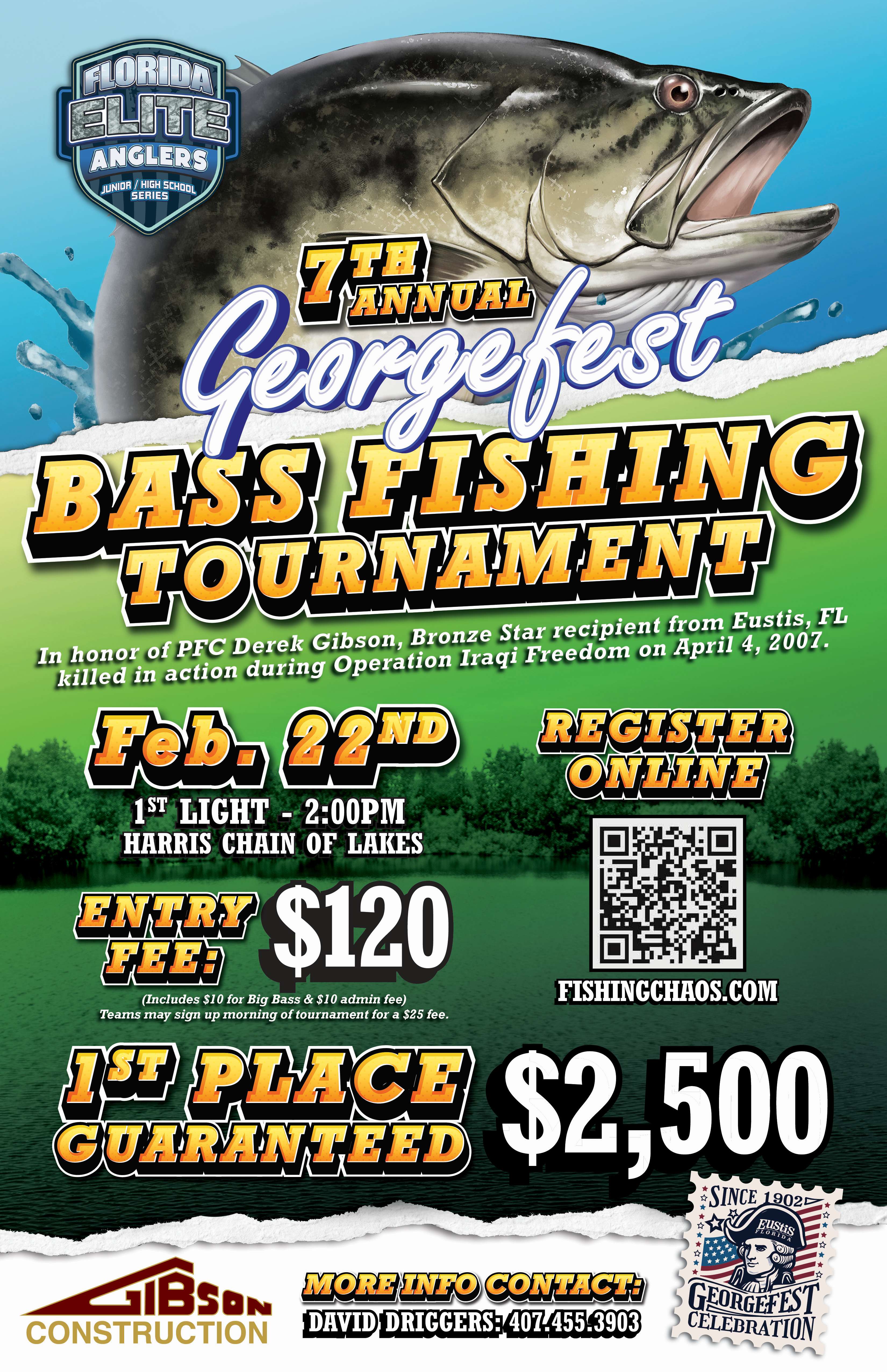 The Bass tournament will be on Sunday, Feb. 22 from sunrise - 2 p.m.