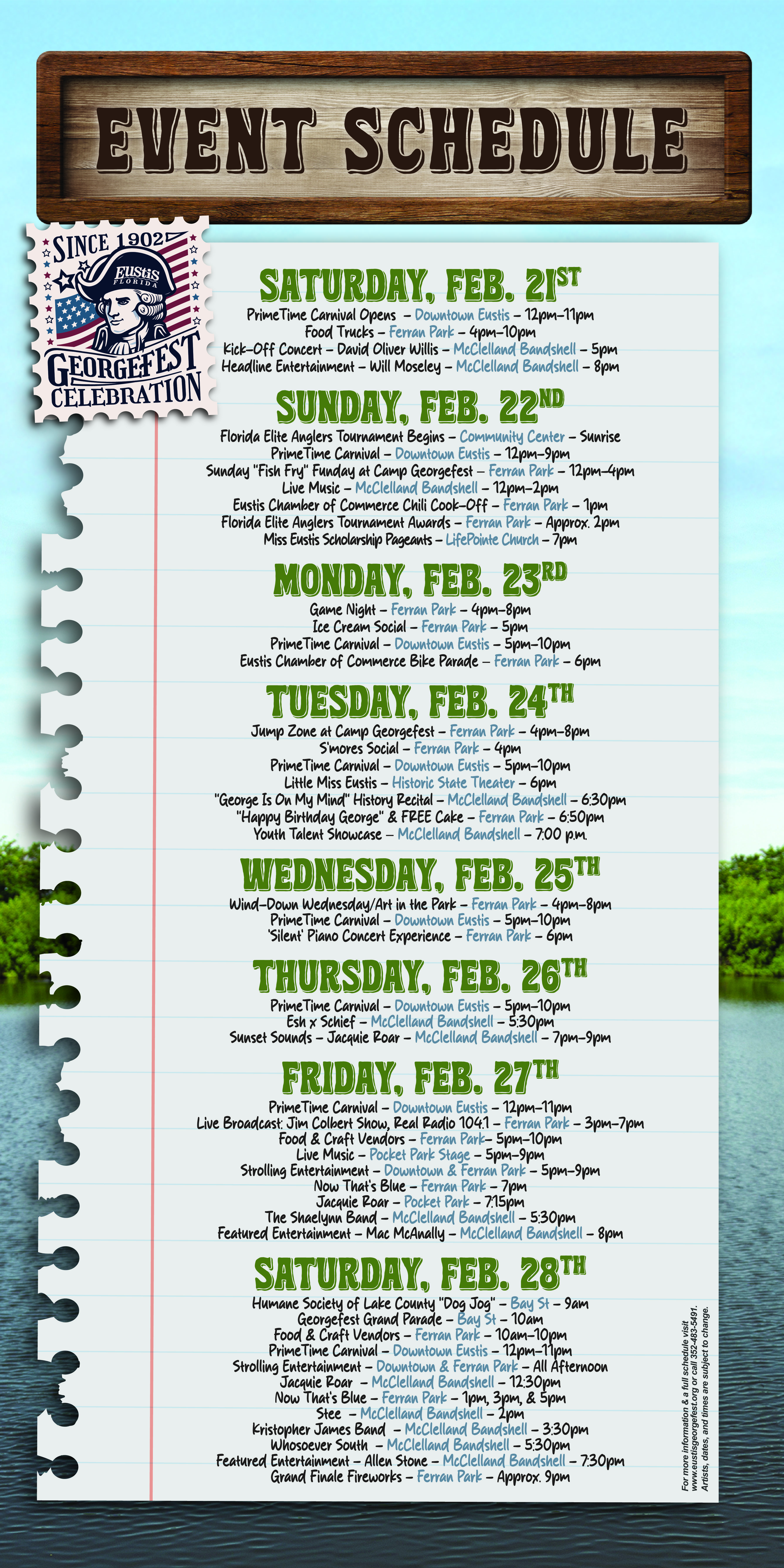 The full Georgefest 2026 schedule is here!