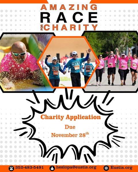 Charity Applications for the Amazing Race for Charity are due on Friday, Nov. 28