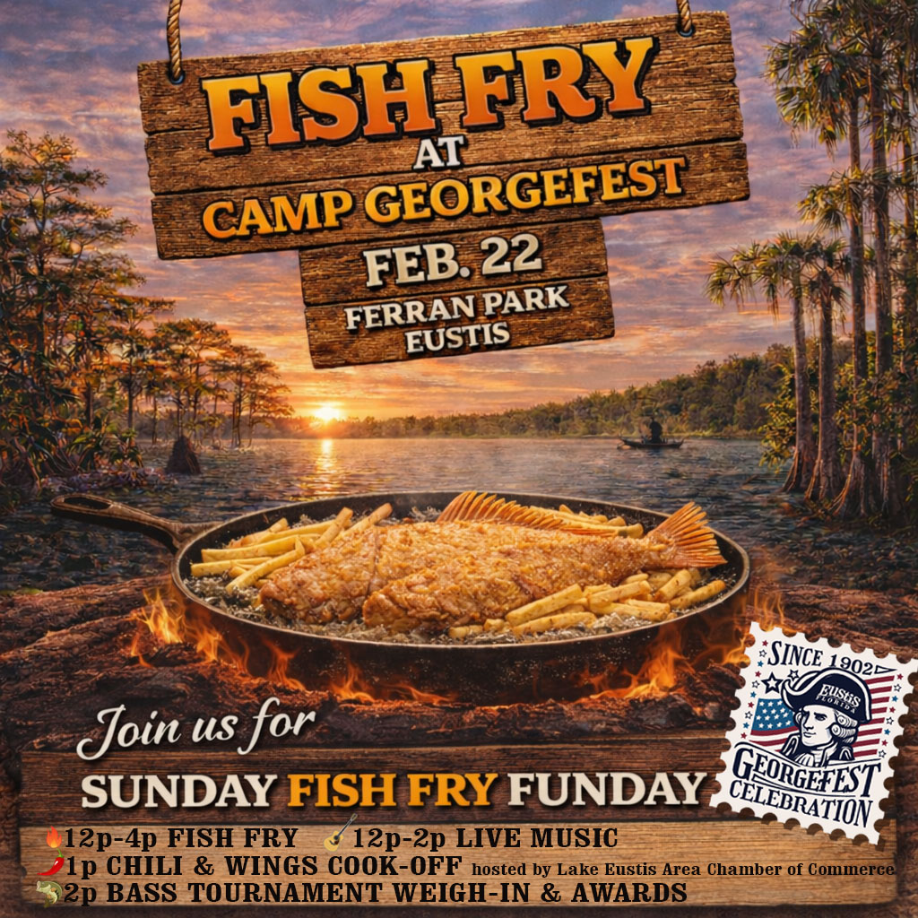 The Fish Fry at Camp Georgefest will be on Sunday, Feb. 22 from 12 - 4 p.m.
