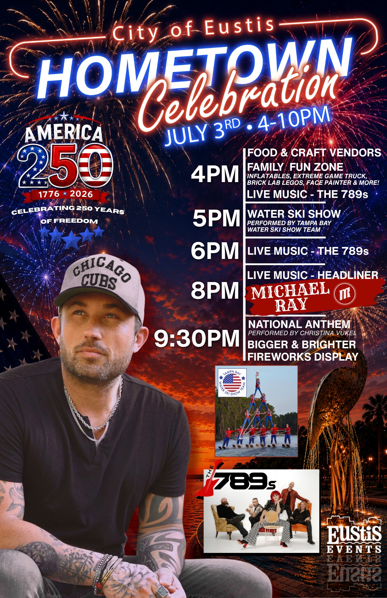 The Hometown Celebration will be on Friday, July 3 from 4 - 10 p.m.