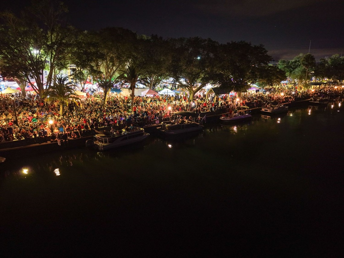 Crowd at the 2026 Eustis Hometown Celebration in Ferran Park 