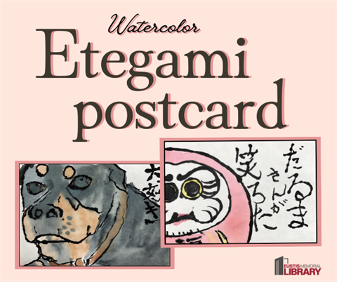 Watercolor Etegami Postcard