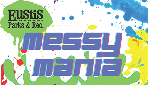 words Messy mania paint splattered