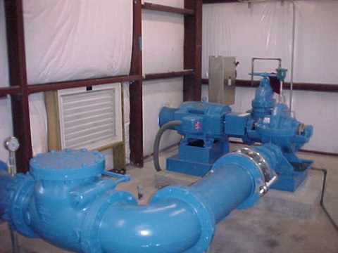 Water Department Blue Pipe