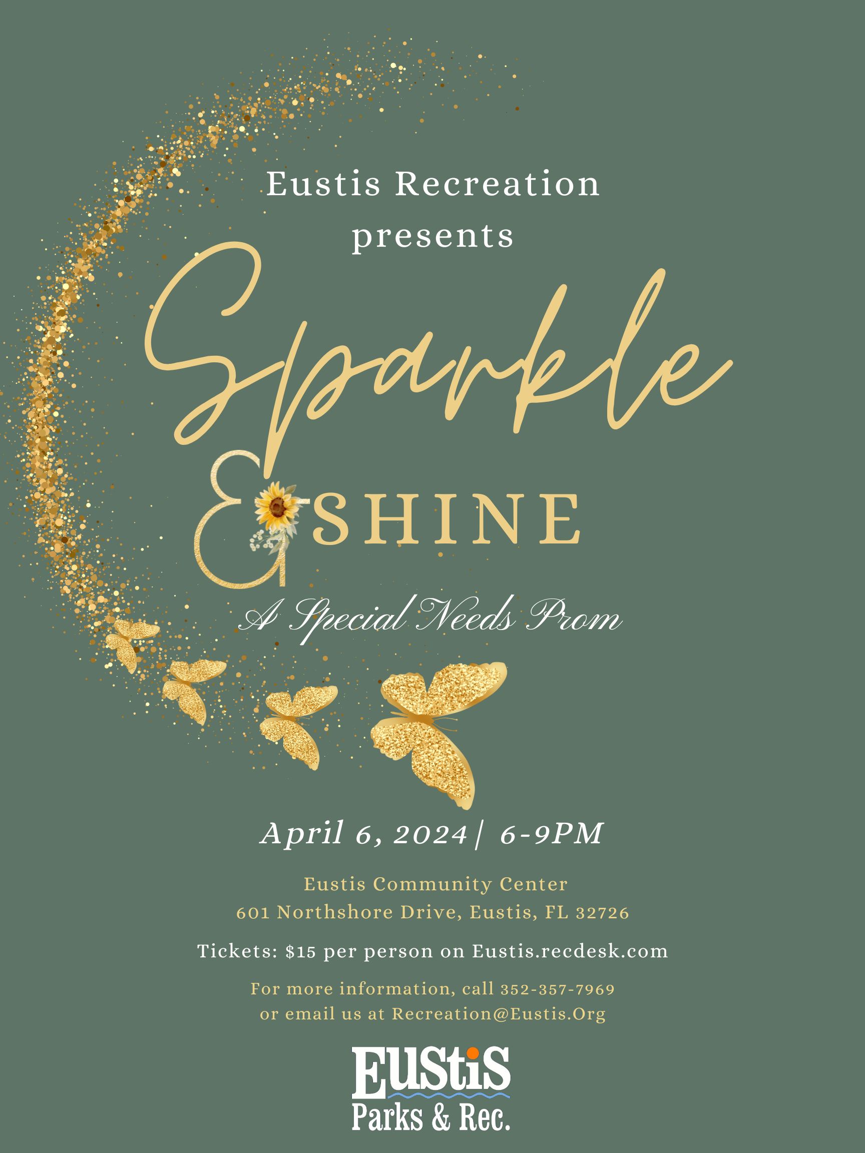 Sparkle and Shine Special Needs Prom Flyer 2024