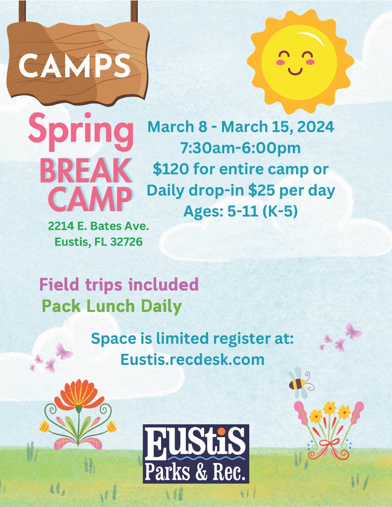 Updated flyer for Spring Break Camp
